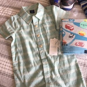 Baby GAP linen one piece and pj’s